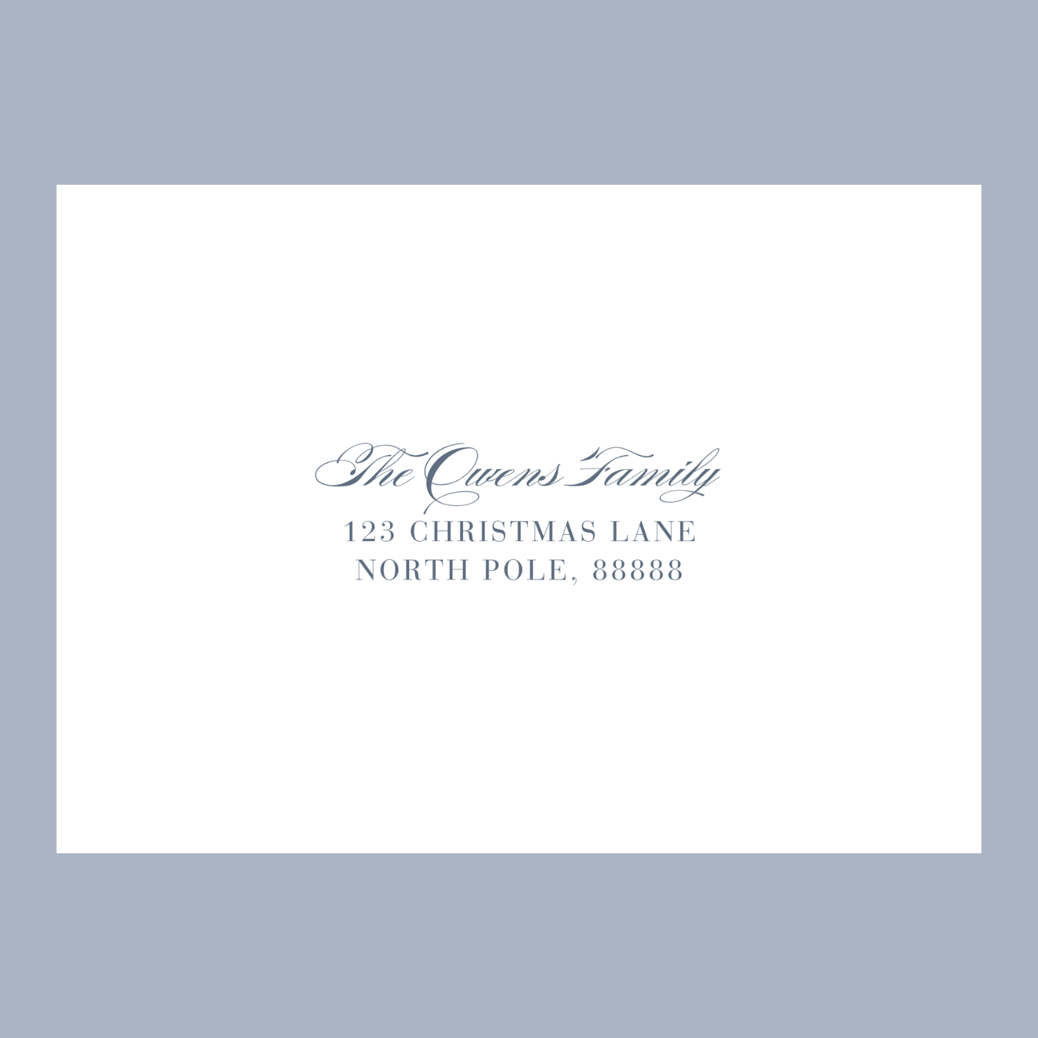 Frosted Bow & Greenery Recipient Address Printing