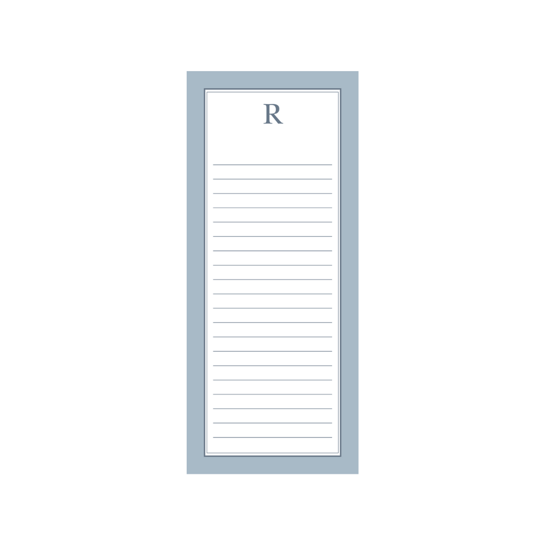 Dusty Blue Skinny Notepad