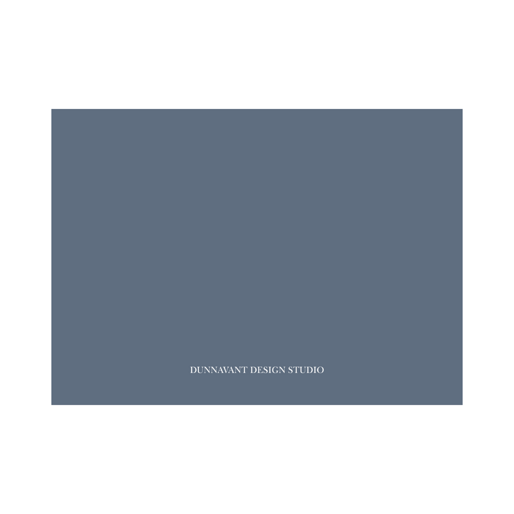 Initial Dusty Navy Notecard
