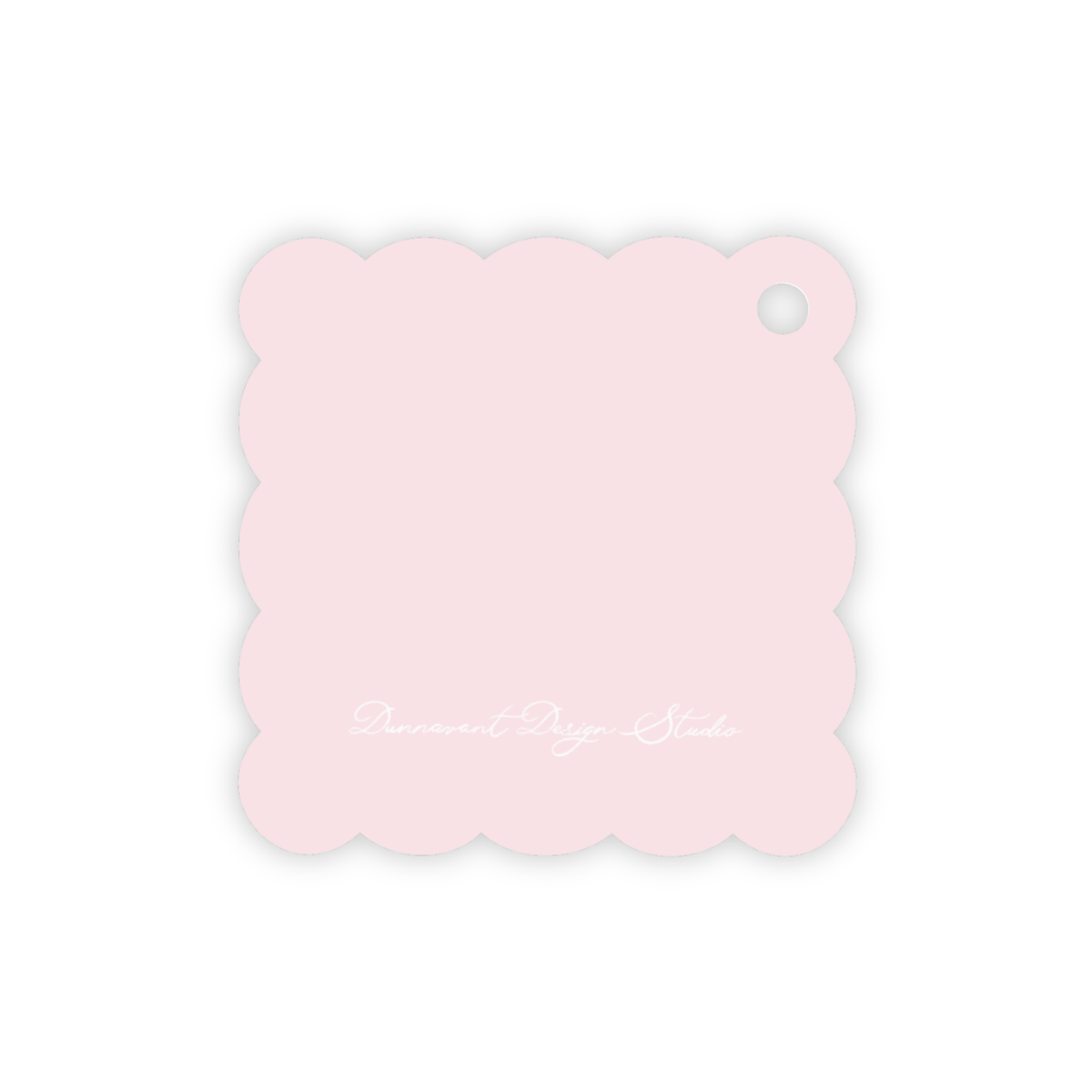 Gingham Square Scallop Gift Tags