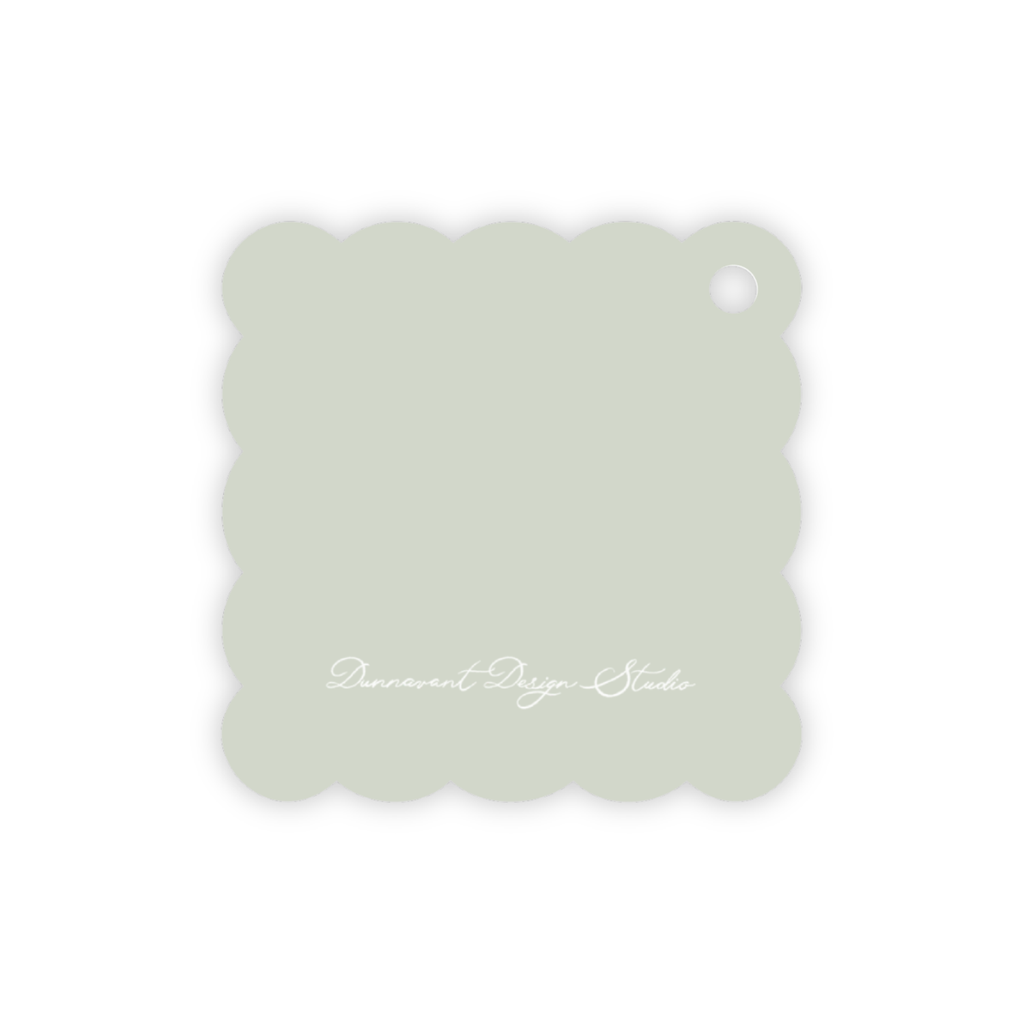 Gingham Square Scallop Gift Tags