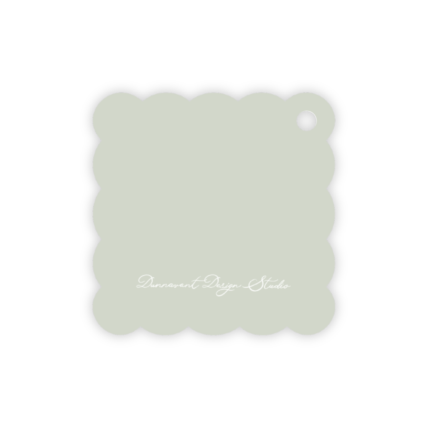 Gingham Square Scallop Gift Tags