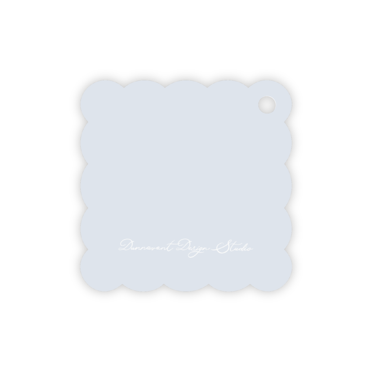 Gingham Square Scallop Gift Tags