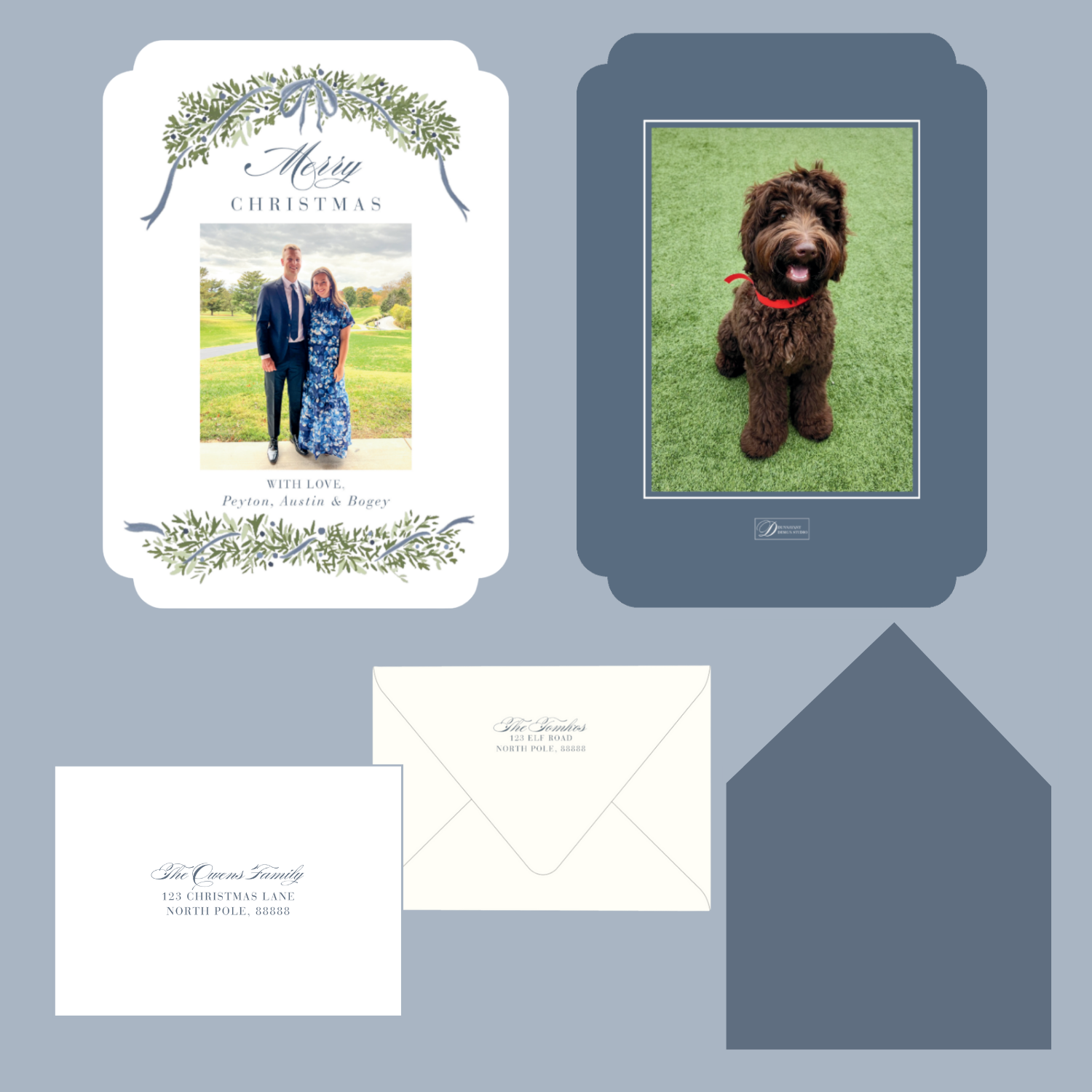 Frosted Bow & Greenery Suite