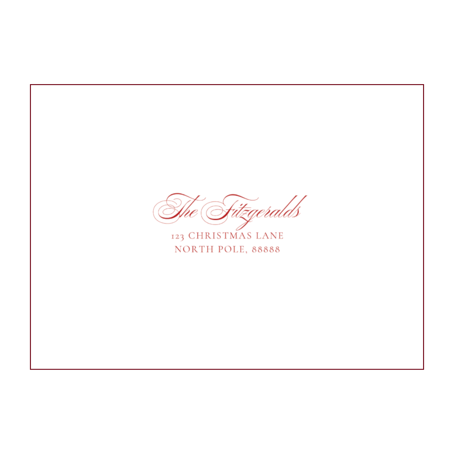 Elegant Flourish Recipient Address Printing