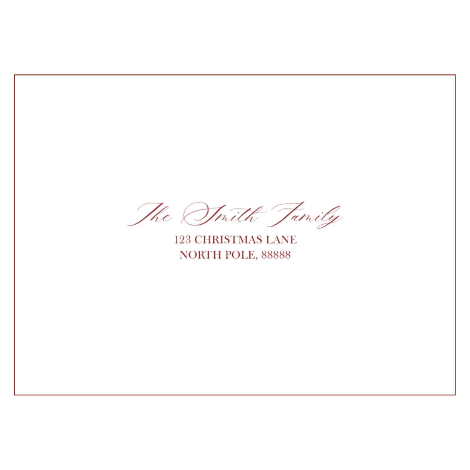 Happy Holidays Recipient Address Printing