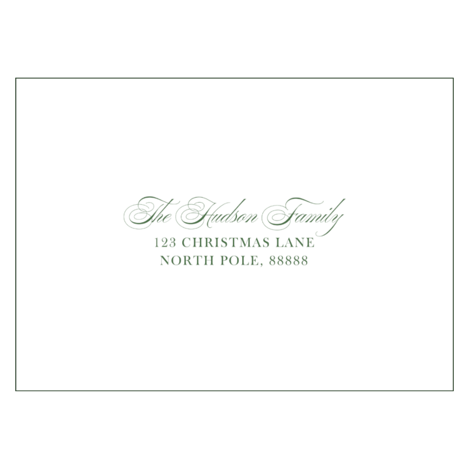 We Wish You A Merry Christmas Recipient Address Printing