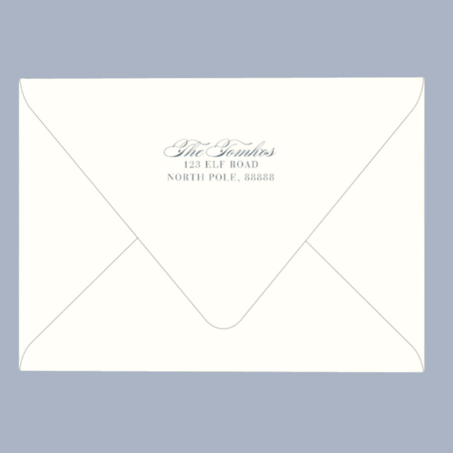 Frosted Bow & Greenery Return Address Printing