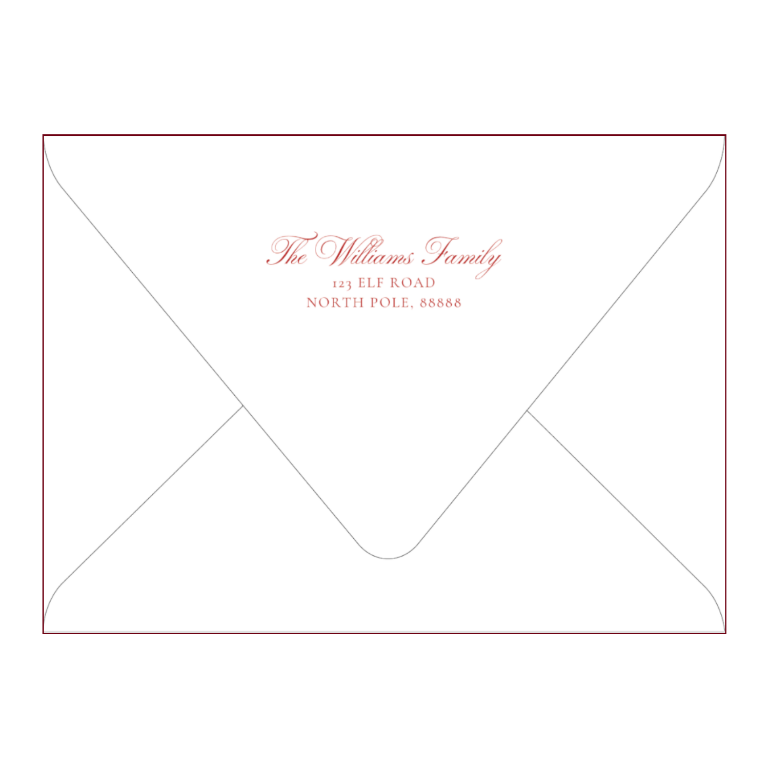 Elegant Flourish Return Address Printing
