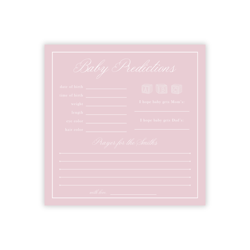 Baby Prediction Cards