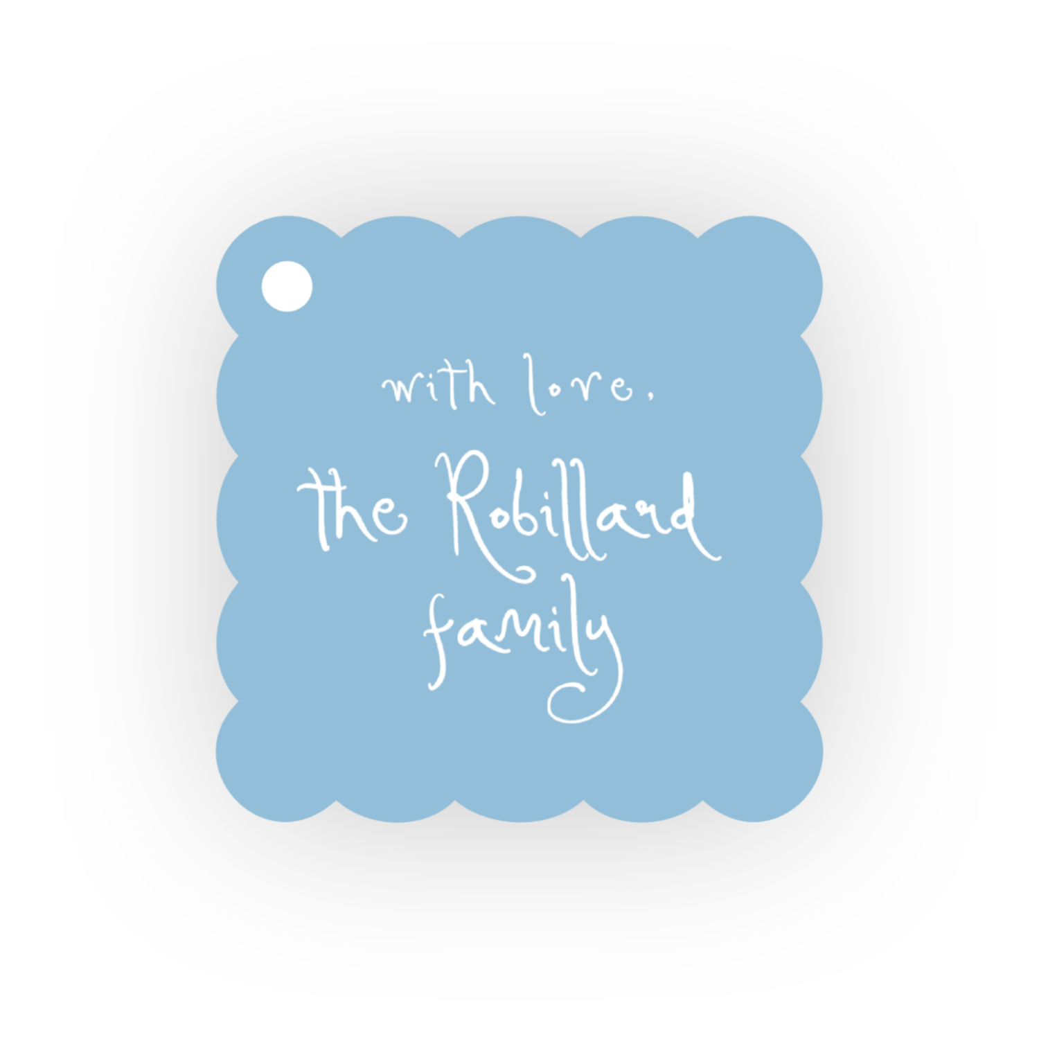 Classic Square Scallop Gift Tags