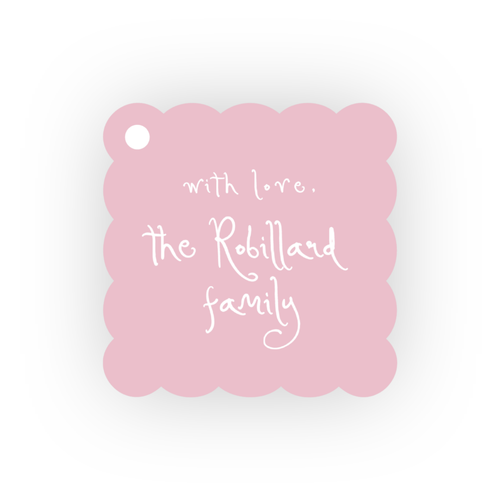 Classic Square Scallop Gift Tags