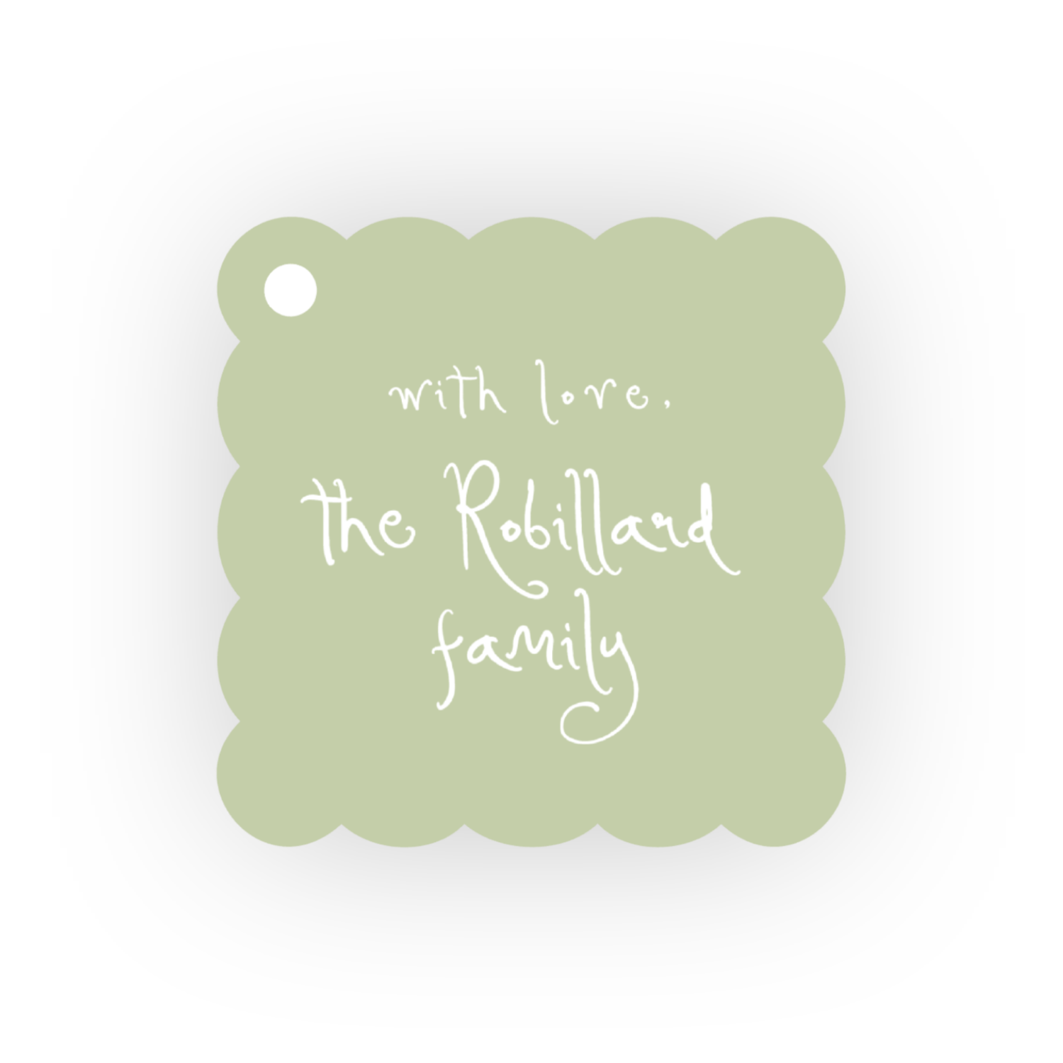 Classic Square Scallop Gift Tags